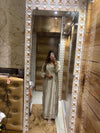 Embroidered Ivory White Kaftan Dress - view 33