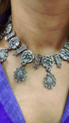 Ethnic Silver Look Statement Necklace - view 7