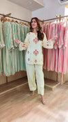 Floral Cream Embroidered Kurta Set - view 4