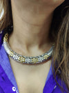 Floral Dual Tone Choker Set - view 3