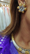 Floral Dual Tone Choker Set - view 4