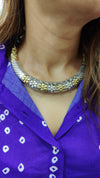 Floral Dual Tone Choker Set - view 5