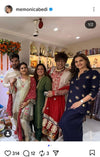 Gold Blue Short Kurta with Dhoti Skirt - view 12