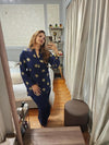Gold Blue Short Kurta with Dhoti Skirt - view 18
