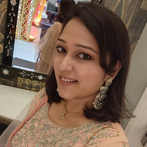 Gold Chandbali Earrings - Gold Chand bali