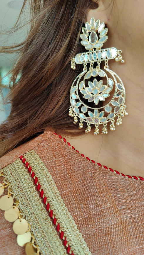 Gold Chandbali Earrings