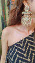 Gold Black One Sided Kaftan With Belt