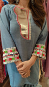 Gold Leather Yoke Farshi Set - view 6