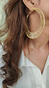 Golden Big Hoop Earrings For Women