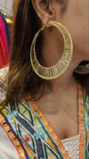 Golden Big Hoop Earrings For Women - view 6