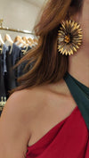 Golden Daisy Stud Earrings - view 3