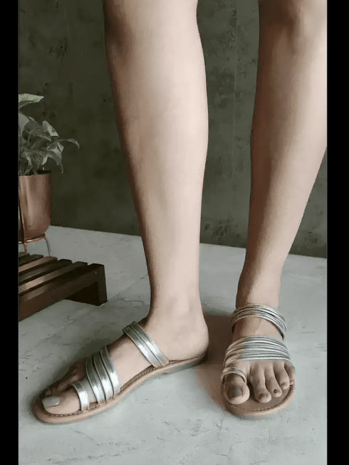 Golden Gladiator Slip On Flats