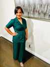 Green Blazer Skirt Set