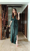 Green Blazer Skirt Set