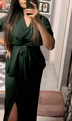 Green Blazer Skirt Set