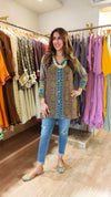 Green Brown Crepe Shirt - view 2