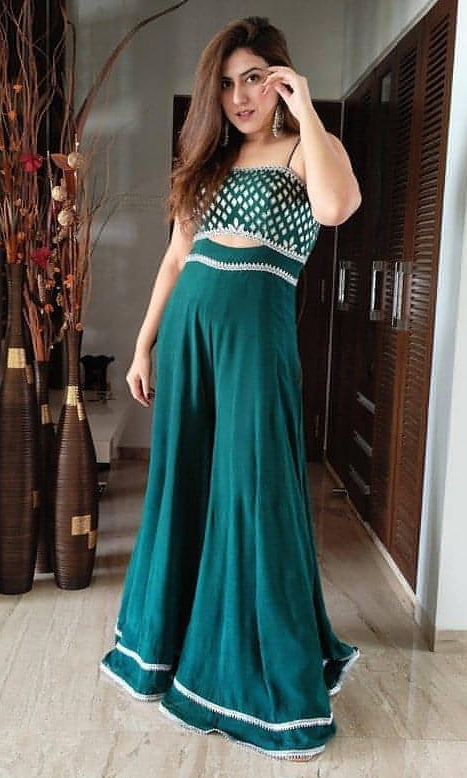 Green Chiffon Jumpsuit