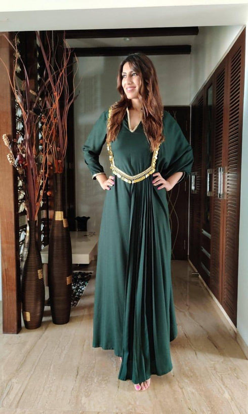 Green Kaftan Gown