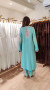 Green Kashmiri Paisley Embroidered Kurta Pant Set - view 10