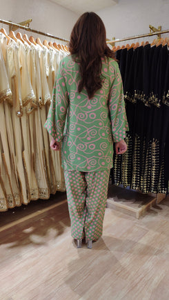 Green Pink Farshi Set for Summers - view 6