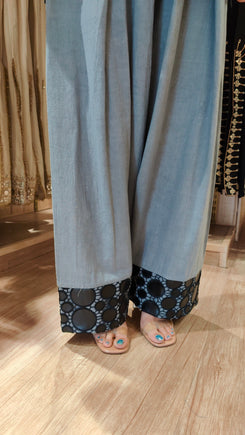 Grey Black Leather Patchwork Farshi Set - view 7