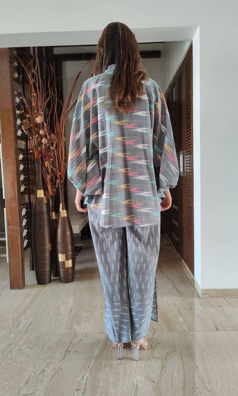 Grey Ikat Coord Set