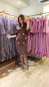 Hand Embellished Brown Shirt Dress With Net - view 3