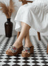 Hand-Embroidered Boho Brown Wedges - Womens Fashion
