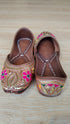 Handcrafted Gold Mukaish & Floral Thread Work Juttis - view 4