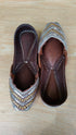 Handcrafted Metallic Chevron Mukaish Work Juttis - view 5
