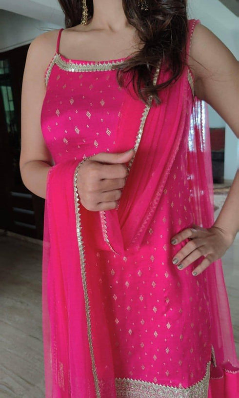 Hot Pink Sharara Set