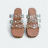 Clear Pink Pearl Wedges