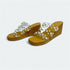 Clear Tan Pearl Wedges