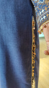 Indigo Blue Embroidered Kurta Set with Tassel - view 6