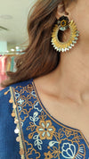 Indigo Blue Embroidered Kurta Set with Tassel - view 7