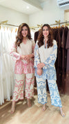 Ivory & Blush Pink Embroidered Cutwork Coord Set - view 2