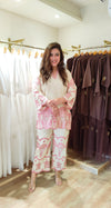 Ivory & Blush Pink Embroidered Cutwork Coord Set - view 3