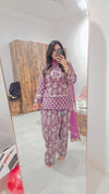 Jaipuri Purple Farshi Salwar Set - view 3