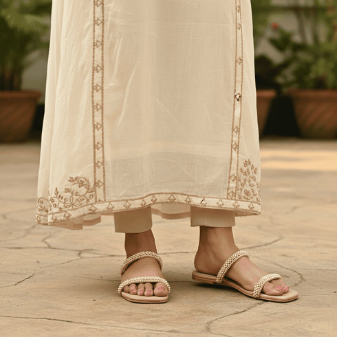 Twin Seed-Pearl and Pink Flats