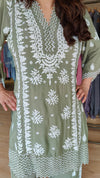 Lucknowi Green Zig Zag Coord Set - view 2