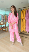 Lucknowi Pink Zig Zag Coord Set - view 3