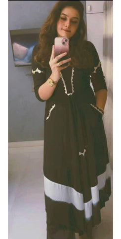 Black Leather Patchwork Dress - view 15