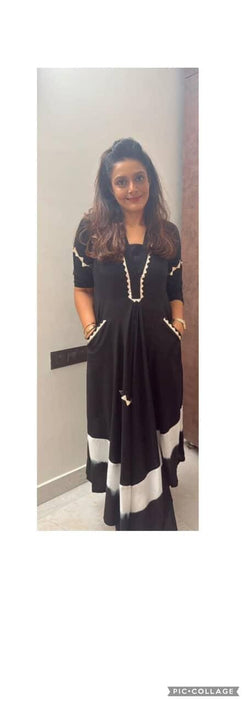 Black Leather Patchwork Dress - view 16