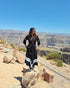 Black Leather Patchwork Dress