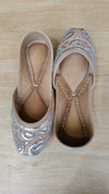 Metallic Gota Mukaish Work Pure Leather Juttis - view 4