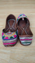 Multi Color Festive Thread & Silver Mukaish Pure Leather Juttis - view 5