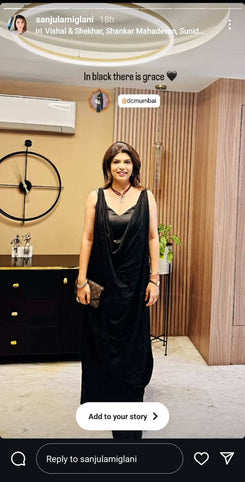 Multiple Ways Drape Sari - Sleeve Fabric Attached