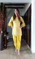 Mustard Bandhini Dhoti Set