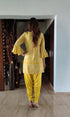 Mustard Bandhini Dhoti Set
