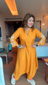 Mustard Embroidery Jumpsuit